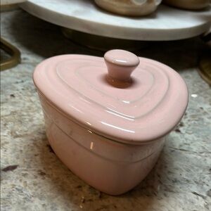 Charming Pink Heart Ceramic Trinket Box